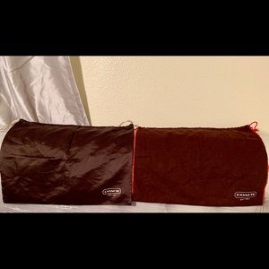 2 large Coach brown dust bags